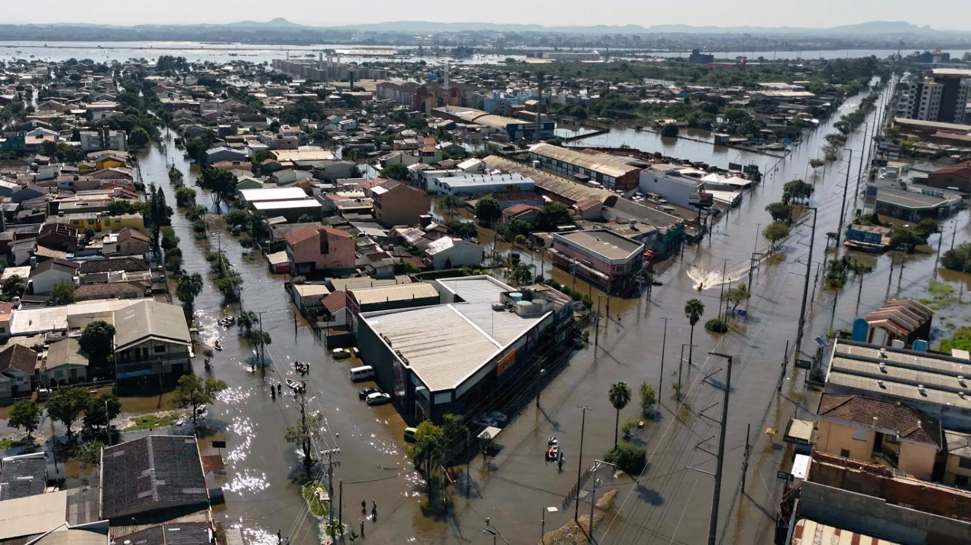 Casas en Brasil inundadas